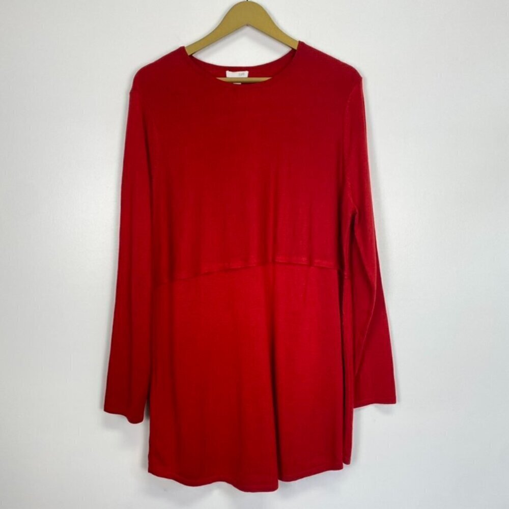 NWT J. Jill Red Wool Blend Sweater Tunic